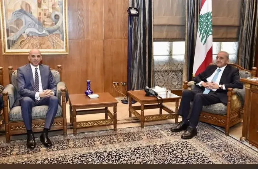 السفير تميم خلاف يلتقي نبيه بري في عين التينة.. ومصر تؤكد دعمها الكامل للبنان